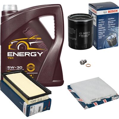 BOSCH Inspektionspaket 5 L MANNOL Energy 5W-30 für Mitsubishi Mirage/Space Star