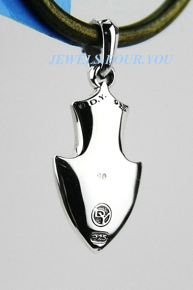 DAVID YURMAN GORGEOUS ST.SILVER BLACK DIAMONDS 0.2 CHEVRON ARROWHEAD PENDANT 301 - Image 3 of 4