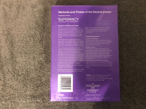 Supremacy Board Game Expansion - Warlords & Pirates of the Nuetral Zone UNOPENED - Picture 2 of 2