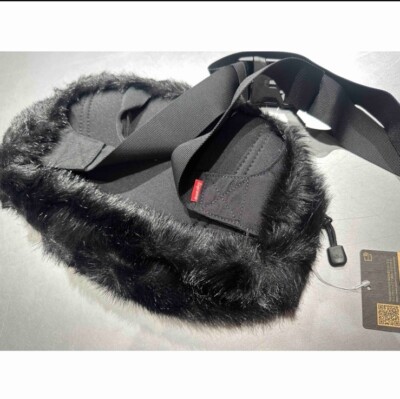 NEW Supreme North Face Faux Fur Waist Bag Black | eBay