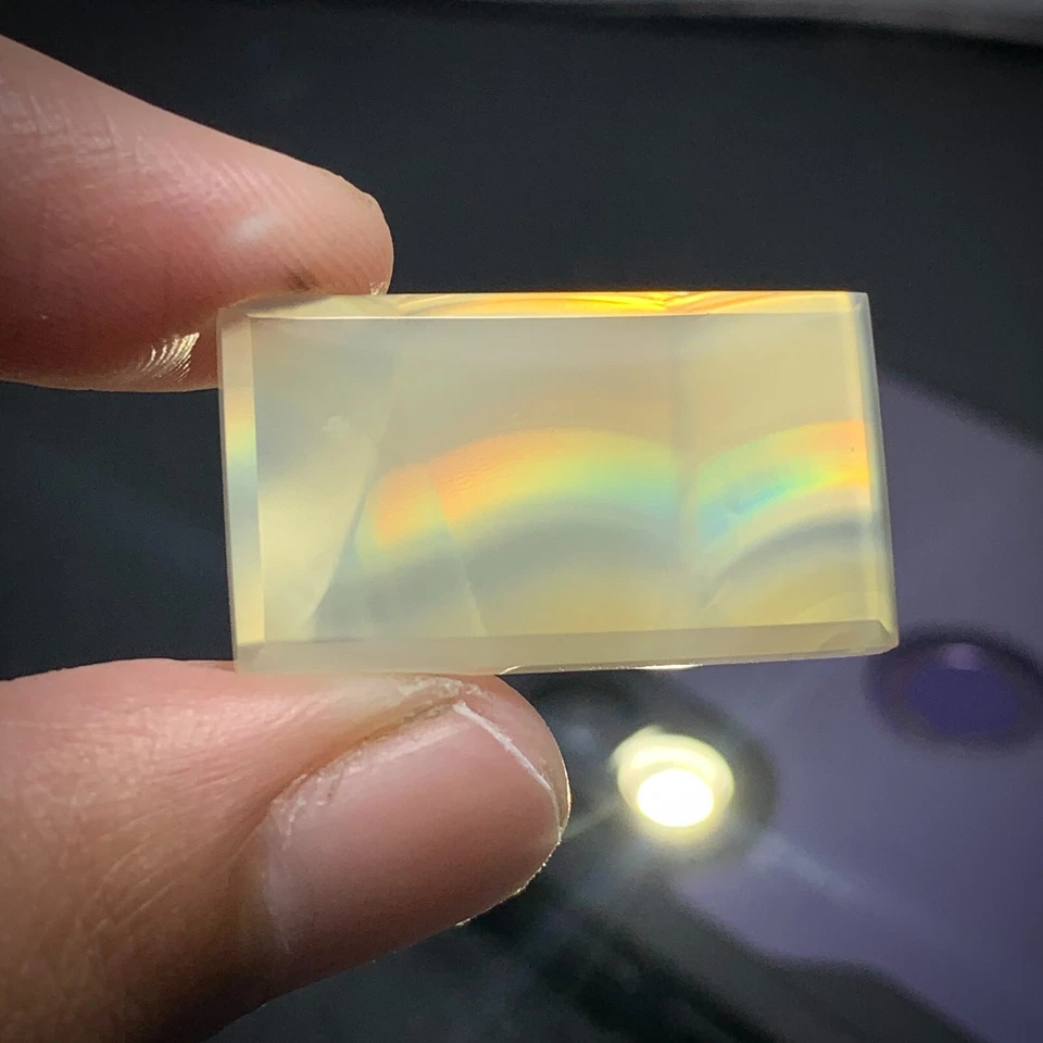 Cabujón ágata iris arco iris 27x15x4 mm alta calidad 19,5 quilates Foto 2 de 4