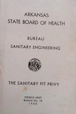 Want To Build An Outhouse? Bulletin Sanitary Pit Privy: AR State Board Of Health