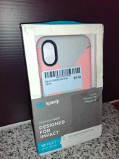 iPhone Xs Max Cell Phone Case. Speck Gray/Orange Cell Phone Case. Impact Case. 