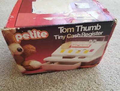 Vintage Tom Thumb Tiny Toy Cash Register Plastic Petite (Casdon) Made in England