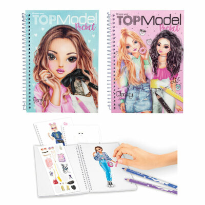 TOPModel Pocket Malbuch mit 3D Cover Sortiert
