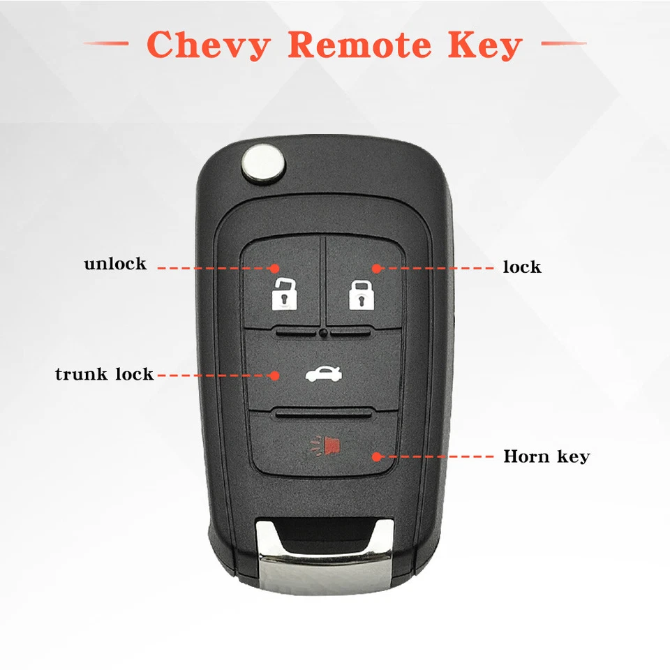 2 Replacement Remote Key Fob for 2010 2011 2012 2013 2014 2015 2016 Chevy Camaro - Изображение 2 из 4