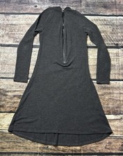 Ariella Dress Women's Small Stretch USA Made 1/2 Zip A-Line Gray