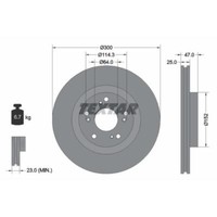 Textar 2X Bremsscheibe Vorne Ø300 Mm InnenbelüFtet FüR Honda CR-V II Rd_ 2.0
