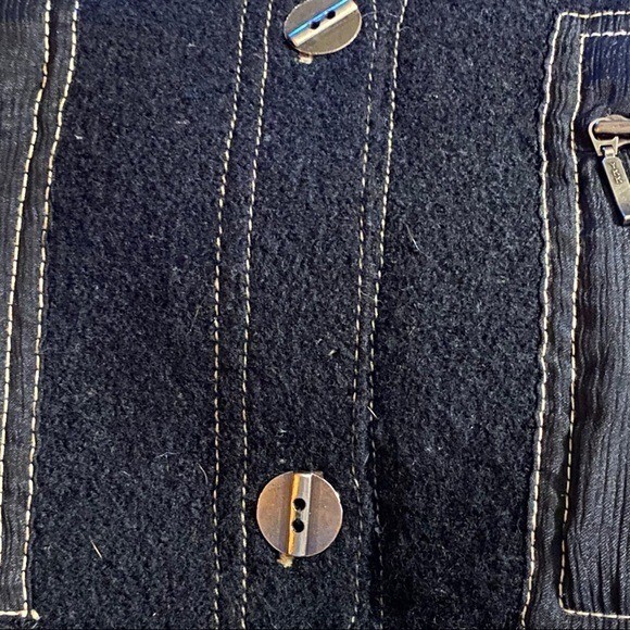 Chico’s black thin wool button up jacket vanity s… - image 6