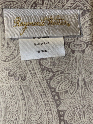 Raymond Waites King Flat Sheet 98"x102 100% Cotton Sateen Brown Gray - Picture 8 of 9