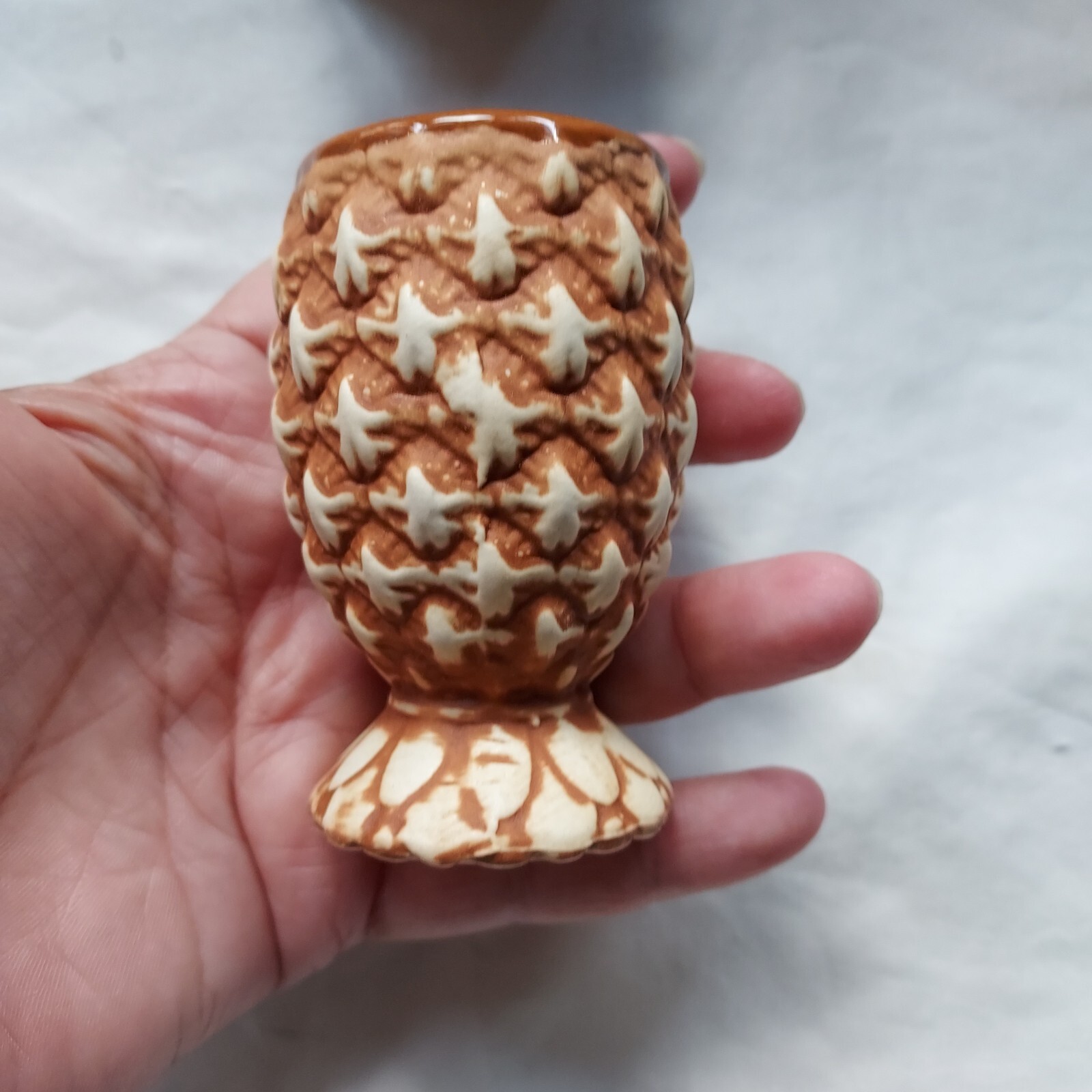 Plantation Stiggins Pineapple Rum Tiki Shot Ceramic Glass RARE UK