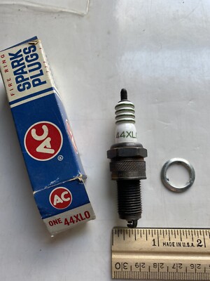 NOS AC Fire Ring Spark Plug 44XLO / 44XL0, Circa 1970