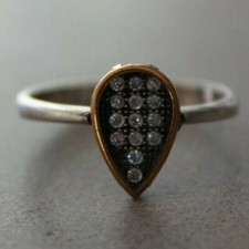 STERLING SILVER 925 TEAR DROP WOMEN'S RING SIZE 7.5 