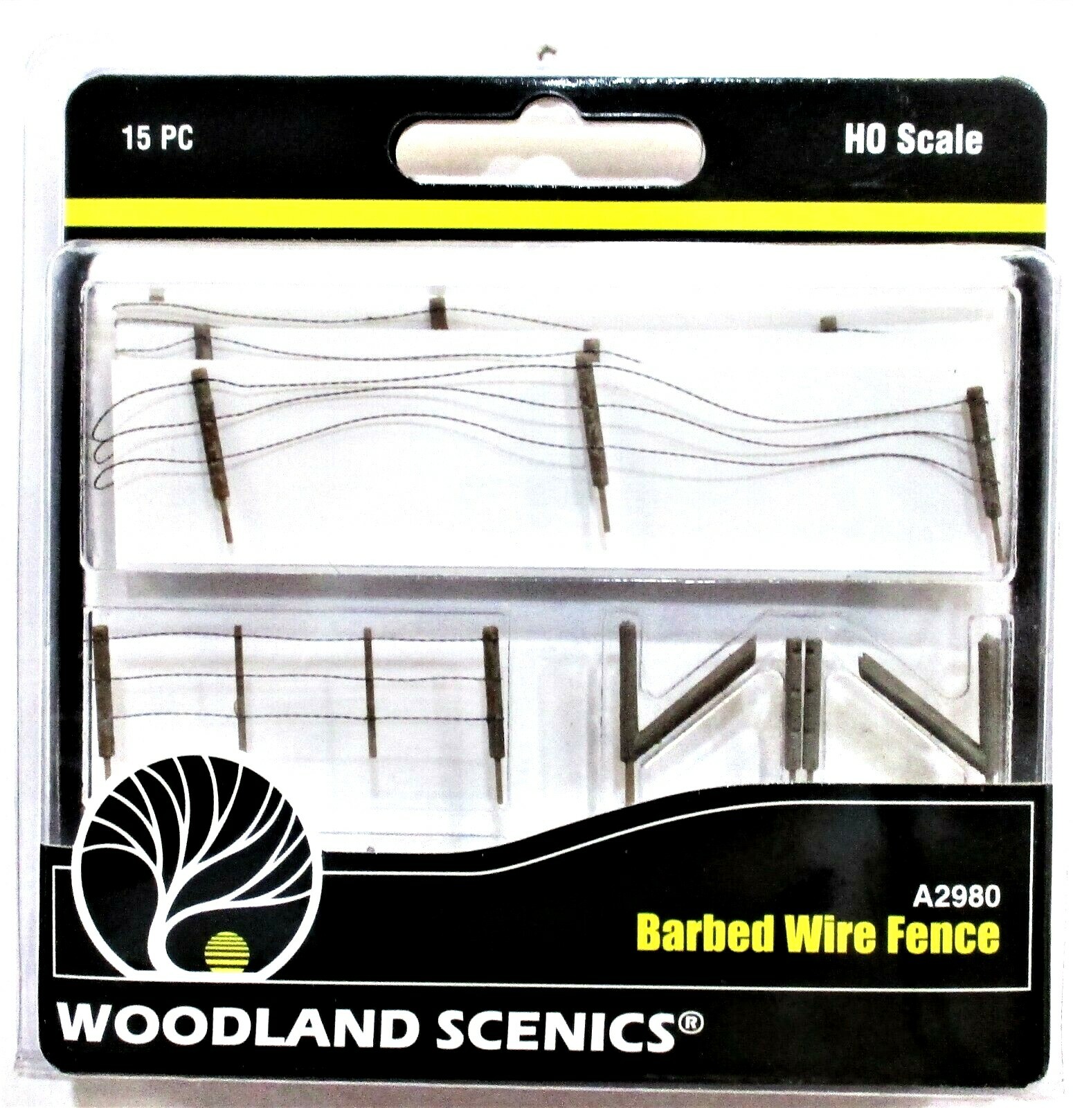 HO Scale Woodland Scenics A2980 Barbed Wire Fence w/Gates Hinges