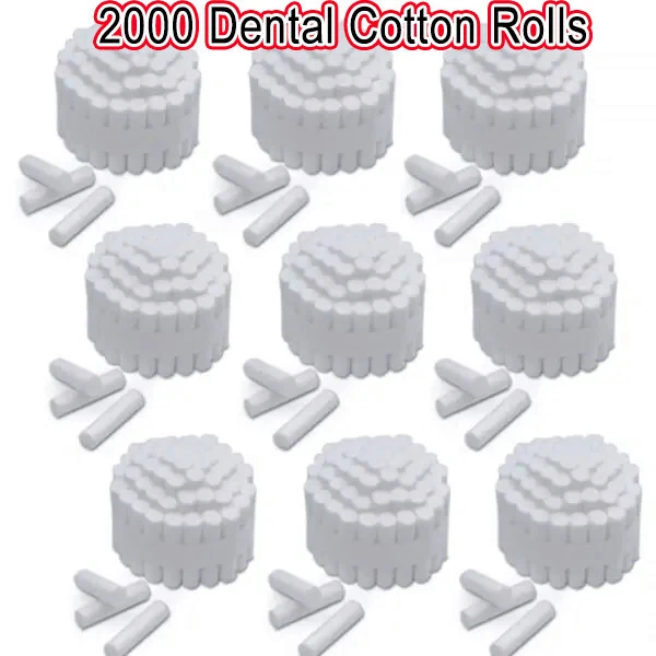 Rollos de algodón dental 2000x calidad premium tamaño #2 mediano no estéril, 3/8" Foto 2 de 4