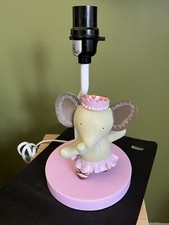 Charming ELEPHANT Ballerina child  s lamp pink/grey