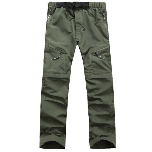 2 in 1 Mens Cargo Combat Work Pants Zip Off Detachable Walking Hiking Trousers - Picture 13 of 15