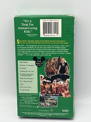 Disneys Sing Along Songs Fliks Musical Adventure VHS Animal
