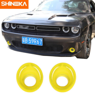 Front Fog Light Lamp Trim Cover Decor for Dodge Challenger 2015-22 Yellow