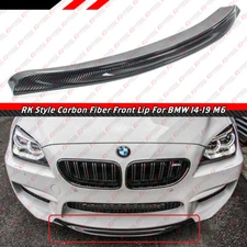 FOR 2014-19 BMW F06 F12 F13 M6 R STYLE CARBON FIBER FRONT BUMPER CENTER CHIN LIP