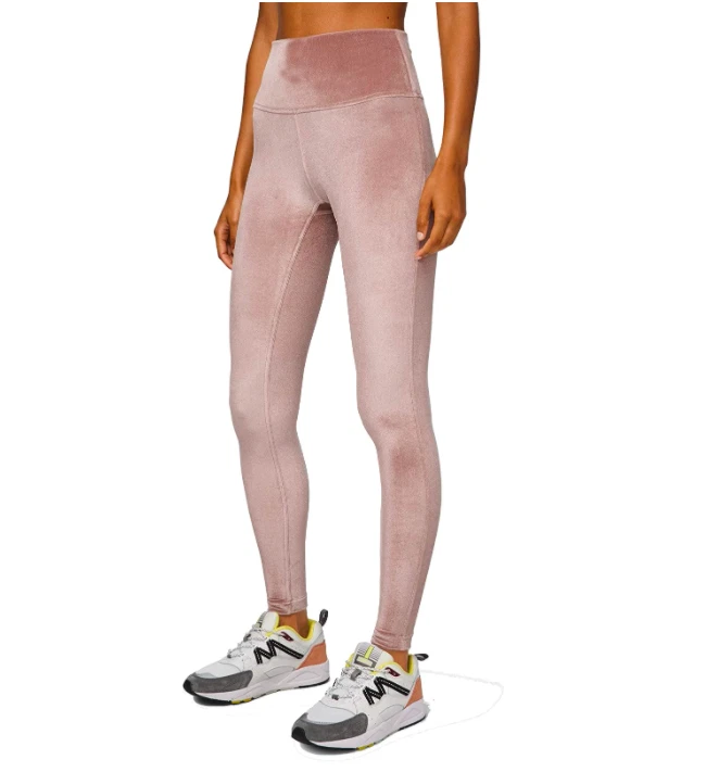 Lululemon NWT Wunder Lounge HR Tight 28 V Leggings Pale Pink Velvet Sz 2