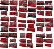 WALL MOUNTED TOOL PEG BOARD SET GARAGE STORAGE BINS WORKSHOP RACK SHED ORGANISER