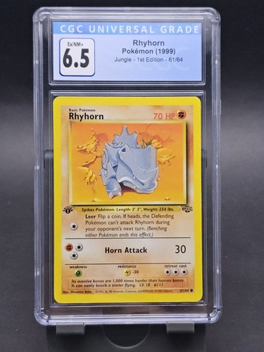 Rhyhorn (1st Edition) graded CGC 6.5 for sale on eBay