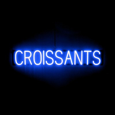 SpellBrite CROISSANTS Sign | Neon Sign Look, LED Light | 37.2'' x 6.3''