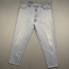 Vintage 90s Levis 550 Jeans Mens 38x32 Light Wash Orange Tab Relaxed Tapered USA
