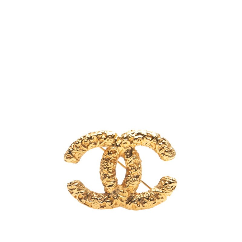 Chanel Vintage Yogan Coco Mark Brooch Gold Plated 262950  