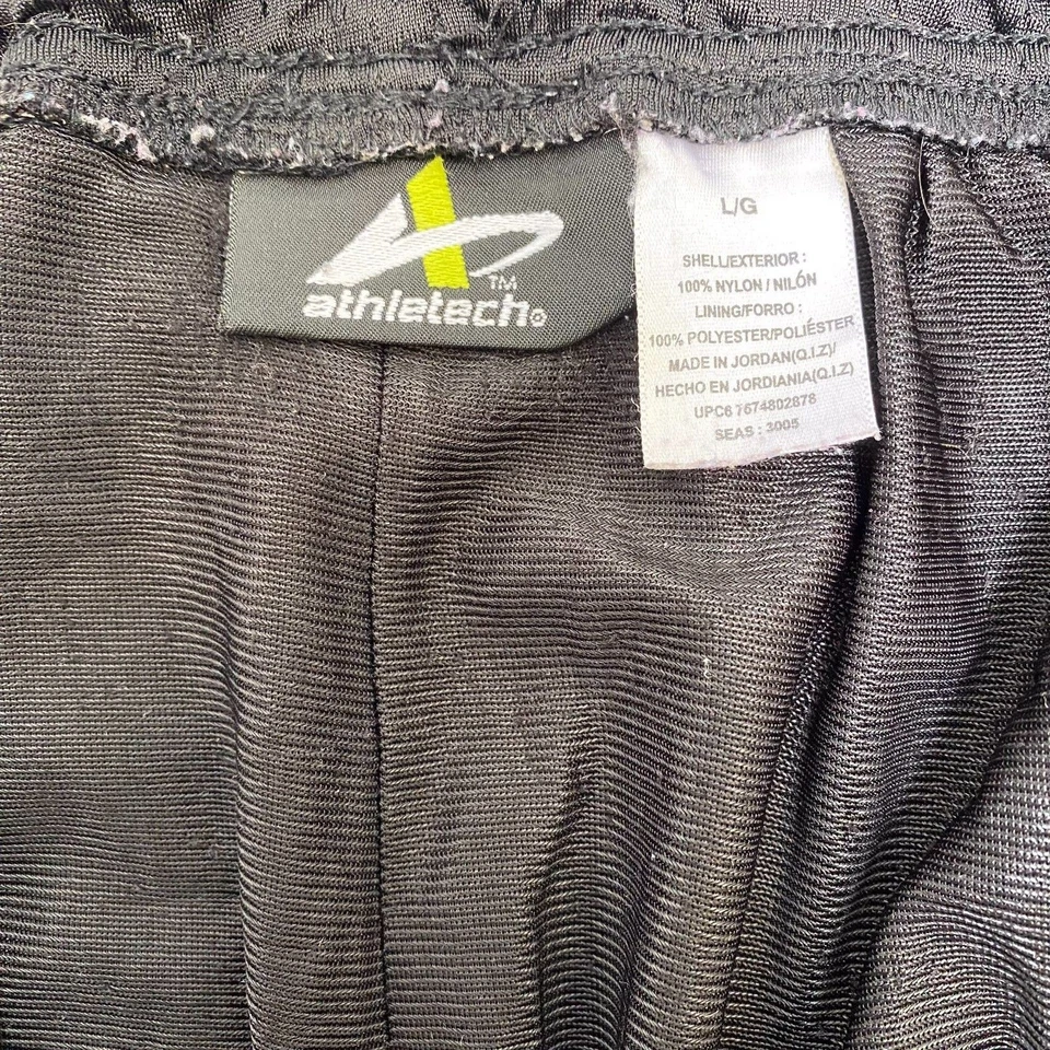 Athletech Shorts Mens Large Black Mesh Elastic Waist Drawstring Athletic Running — 第 3/3 张图片