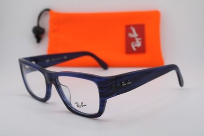 NEW RAY-BAN RB 5487-F NOMAD WAYFARER 8053 BLUE HORN AUTHENTIC