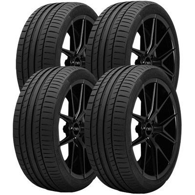 (QTY 4) 255/35ZR18 Continental Sport Contact 5P 94Y XL Black Wall Tires