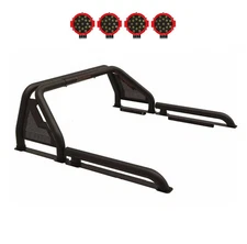Black Horse Glator Roll Bar Modular Black with 7"LED fit 2007-2023 Sierra 3500HD
