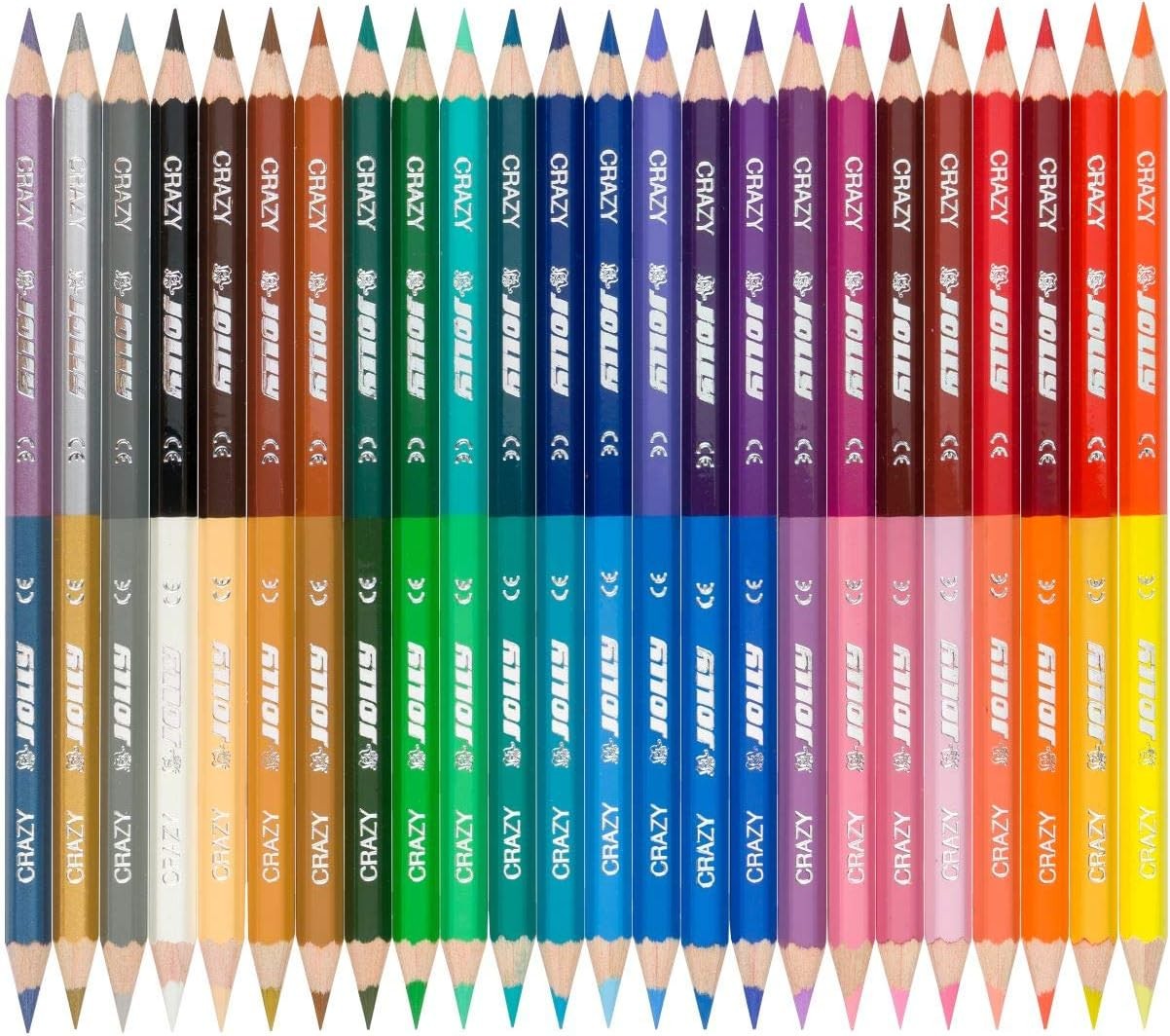 JOLLY Superstick Crazy Colouring Pencils 24 Pens with 48 Colours 24 Stifte