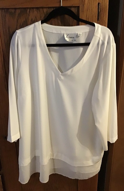 linea by louis dell'olio Chiffon Hem Tunic 1X