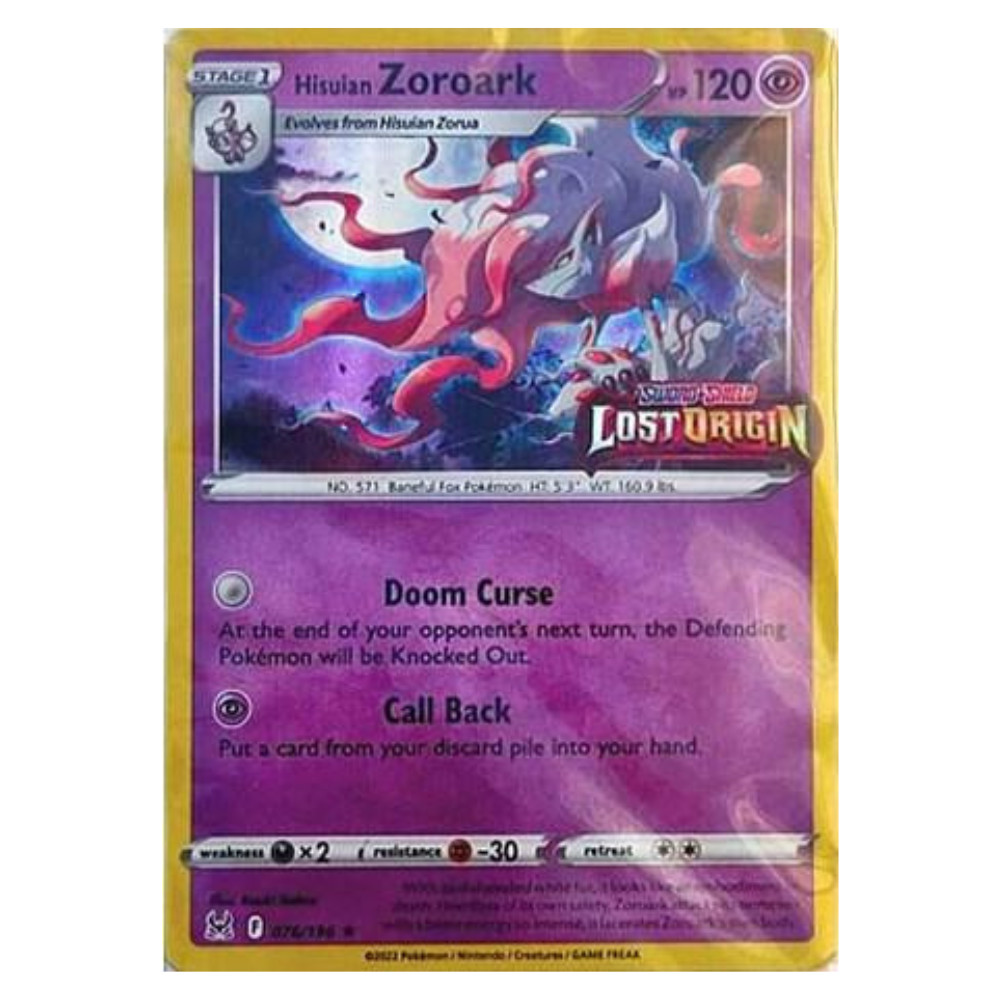 Hisuian Zoroark 076/196 - Holofoil - Lost Origin Stamped