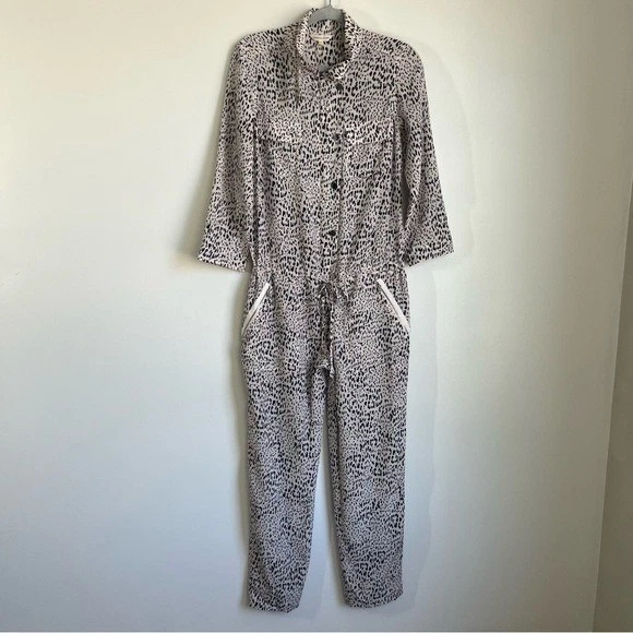 Rebecca Taylor 100% Silk Animal Print Jumpsuit – 4 - Image 2 of 4