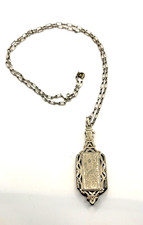 19th Century Silver Opera Folding Eyeglasses Lorgnette Spring Embossed Peacock