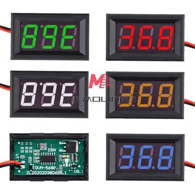 0.56 inch 2 Wire Digital Display DC Voltage Meter Voltmeter 3-Digit DC 5-120V #l