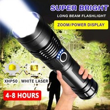 35000000LM Super Bright Powerful LED Flashlight Torch P90 Rechargeable Zoomable