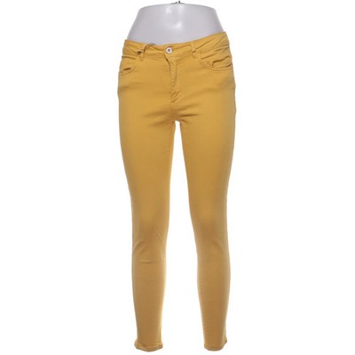 Zara, Chino, Größe: 38, Gelb, Baumwolle/Elasthan/Polyester, Einfarbig #FNs