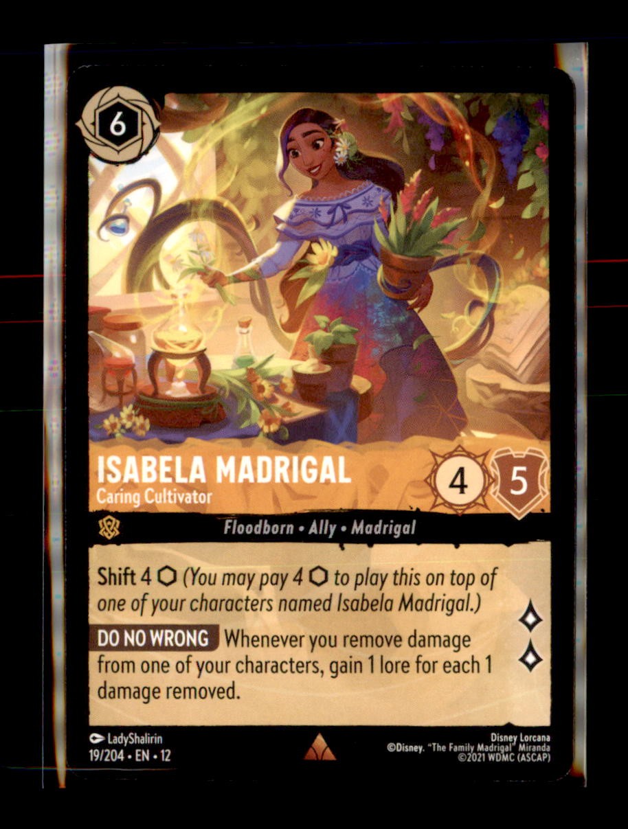Isabela Madrigal - Caring Cultivator 19/204 Rare Wilds Unknown Lorcana Near Mint