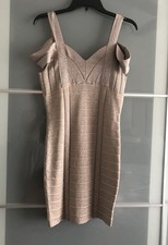 Guess Gold Bodycon Dress Size Large