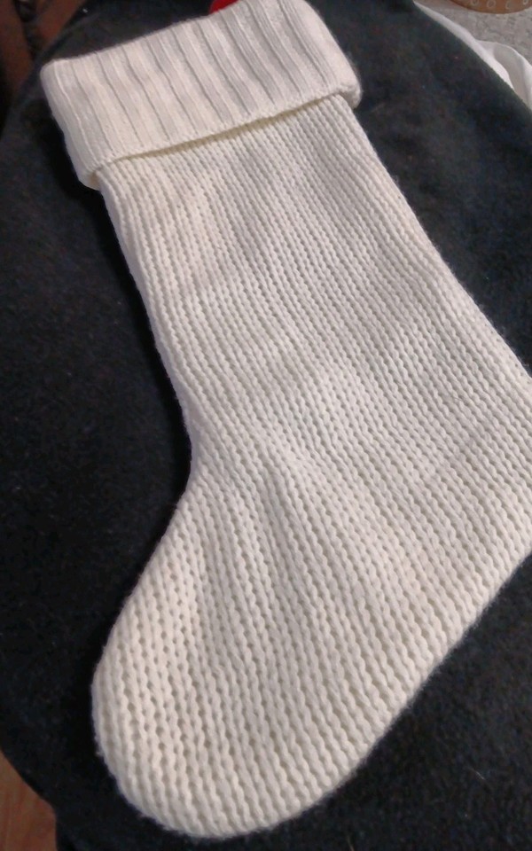Target Wondershop White Knit Christmas Stocking Red Letter Initial 