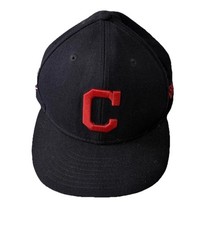 New Era 9FIFTY Cleveland Indians Chief Wahoo Snapback Hat M/L Navy MLB