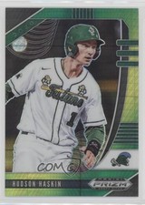 2020 Panini Prizm Draft Picks Green & Yellow Hyper Hudson Haskin #PDP39 0w8