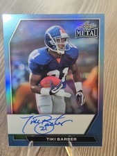 2026 Leaf Metal - On-Card Autographs Tiki Barber #OC-TB1 White Shimmer /7 (AU)