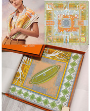 Unused w/box HERMES Carre 90 OBJETS DE CURIOSITE Silk Scarf 90cm / US duty free