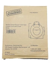 Maintenance Warehouse Molded Wood Round Front Toilet Seat White 568501